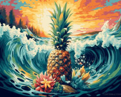 Alkotásutca Tengeri gyümölcsök - Számfestő készlet kereten 40x50