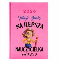 FunnyCase Naptár A5 2026 Rózsaszín Személyre szabott A Legjobb Tanárnő Dátum (Kalendarz Najlepsza Nauczycielka Różowy)