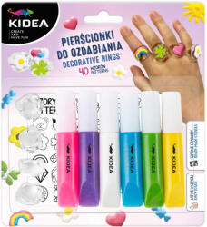 DERFORM Gyűrűkészítő készlet (4 db gyűrű, 40 minta, 3D zselé), Kidea (DFM-PSDOKA)