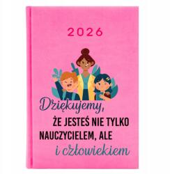 FunnyCase Naptár 2026 Rózsaszín Ajándék Tanárnak Nem Csak Tanár vagy (Kalendarz Różowy Na 2026 Dla Nauczyciela)