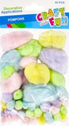 Craft with Fun Pompon MIX Pasztell 60DB Craft 463471 (463471)