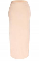 Prettylittlething Bézs Klasszikus Cipzáras Maxi Szoknya Sima Kivágással Prettylittlething 40