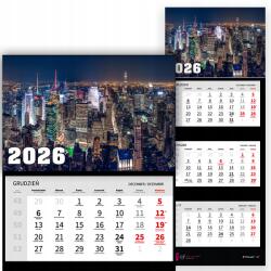  Háromrészes Naptár 2026 Fali Irodai Dekorációs Ajándék Divatos Stílus (KALENDARZ 2026 TRÓJDZIELNY MODNY BIUROWY STYL)