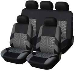 Autolife AD9521GR 9 részes 2HELYEN osztható univerzális üléshuzat szett - Légzsákos - szürke-fekete (01457) - akcio-shop