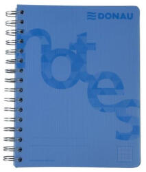 Donau Spirálfüzet A/5 140 lap PP borító kék Donau kockás (59723)