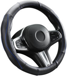 Autolife DW-5056BL Valódi bőr kormányvédő szellőző lyukacsos Kék betétes mintával (01976)