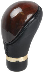 Automax Sebességváltó gomb Fa / FEKETE BŐR (AM7823)