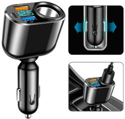 Autolife 13184 Prémium QC3USB autós töltő 3 USB porttal + szivargyújtó (13184) - akcio-shop