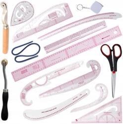 Varró Vonalzó Készlet 15 Db-os Kivágásokhoz (5903991417916)