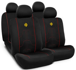 Momo Ülésvédő Huzat Szett Fekete-Piros Varrás/Sárga Logó (SC021BR)