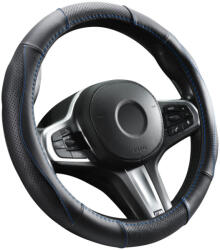 Autolife DW-5055BL Valódi bőr kormányvédő szellőző lyukacsos Kék varrásos mintával (00979)