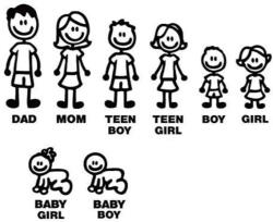 AUTOLIFE Családi matrica szett 25*20cm (matrica1) - akcio-shop