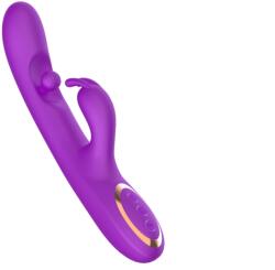 Passion Labs Vibrator Swinging Rabbit, 7 Moduri Vibratii, 10 Moduri Stimulare Punctul G, Silicon, USB, Mov, 24 cm, Passion Labs Vibrator