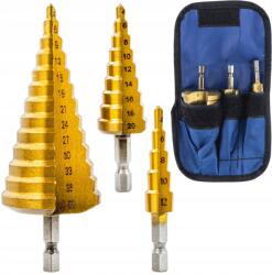 Vorfal Lépcsős Kúpfúrók Fém Fa Műanyag Lemez 4-39 MM Hex (V06017_1)