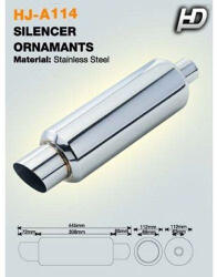 HD Kipufogódob rozsdamentes acél KP-HJA114 (3443) - akcio-shop