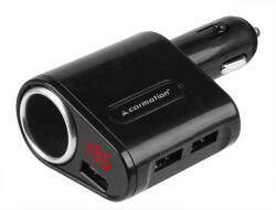 CARMOTION Szivargyujtó Voltmérővel 12/24v 3x Usb 5a Cm58710 (58710)