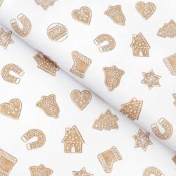Goldea karácsonyi teflon szövet terítőknek - mézeskalácsok 160 cm