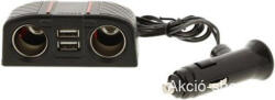 Maxeed Szivargyújtó, USB elosztó 12/24V 2+2 (83168)