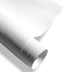 Car-S Carbon dekor autó fólia, fehér, 75x200cm, öntapadós karbon (AS0264)