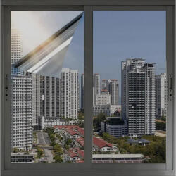 Automax Ablakfólia Szuper Fekete áttetsző sötétítő fólia 75x300cm Épületre-Autóra (120282)