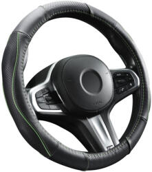 Autolife DW-5056G Valódi bőr kormányvédő szellőző lyukacsos Zöld betétes mintával (01938) - akcio-shop