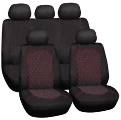 Bottari Üléshuzat Univerzális szett SPIDERWEB szteppelt piros trapéz varrással (20786)