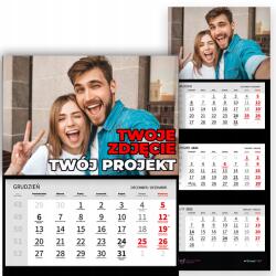  Háromnapos naptár 2026-re Az Ön Fényképe Nagy Személyre szabott varázsló (Kalendarz Trójdzielny 2026 Personalizowany)