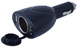 CARMOTION Töltő / Szivargyújtó adapter 12/24V - 2x USB (1000 mA) (58615)