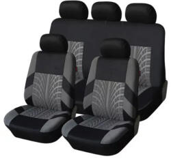 A-life Univerzális üléshuzat (osztható) Szürke-fekete 9részes Abroncsmintás (AS111465)
