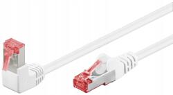 Goobay Patchcord Lan kábel Cat 6 S/ftp 1x90 Fehér 1m (WNC65502)