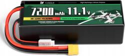 Lipo akkumulátor 3 cellás 11.1V 7200mAh 120C XT90 csatlakozó 138x46x37 mm 488g (B0DMKB862R)