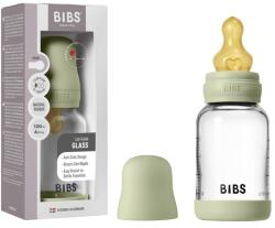 BIBS Újszülött cumisüveg Bibs Antikolt 120ml Sage üveg szuper biztonságos (5019250)