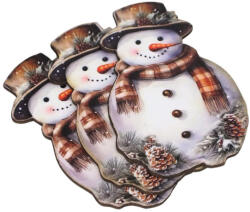  Nyomtatott dekorkarton - Hóember 3db/cs 6885