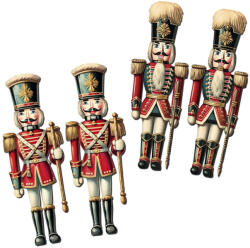 Nyomtatott dekorkarton - Diótörő 8, 5cm 4db/cs 6875