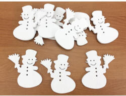 +Fehér fa hóember seprűvel 6cm 10db/cs 4342