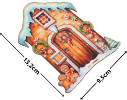  Nyomtatott dekorkarton - Mézeskalács ajtó - mézikkel 6848