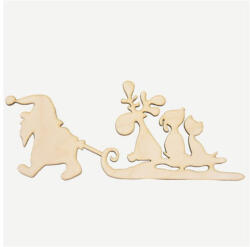  Natúr fa - Szánhúzó Mikulás alap - papelito