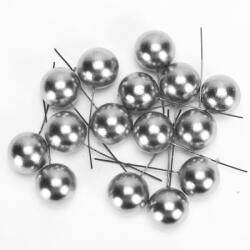  Beszúrós bogyó, 3cm-es, 15db/cs - Ezüst 2048E