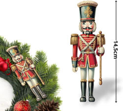  Nyomtatott dekorkarton - Diótörő rövidszakáll 14, 5cm - papelito