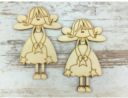 Natúr fa - Angyal csillagos 10cm 2db/csomag - papelito