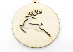  Natúr fa - Karidísz dupla rénszarvas 8, 5cm - papelito