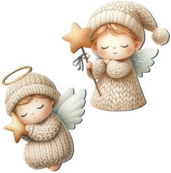 Nyomtatott dekorkarton - Angyalkák 2db/cs 6884