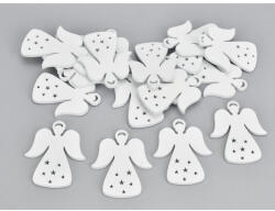  Fehér fa angyal glóriával 20db/csomag - papelito