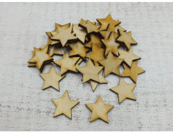  Natúr fa - Csillag 3cm 30db/csomag - papelito