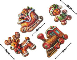  Nyomtatott dekorkarton - Mézeskalács szett 4db/csomag 6852