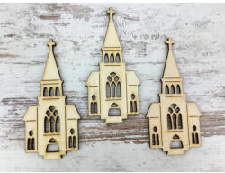 Natúr fa - Templom 10cm 3db/csomag - papelito