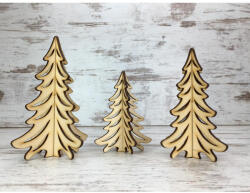  Natúr fa - 3D fenyő szett 3db/csomag - papelito