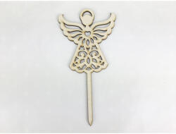  Natúr fa - Beszúrós csipkés angyal 18cm - papelito