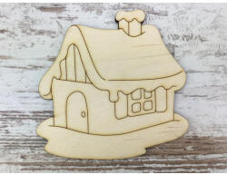  Natúr fa - Havas házikó 10cm - papelito
