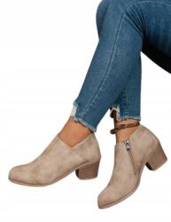 Shein Barna Magassarkú Cipzáras Női Bakancs 36-OS (sx2408126535565982)